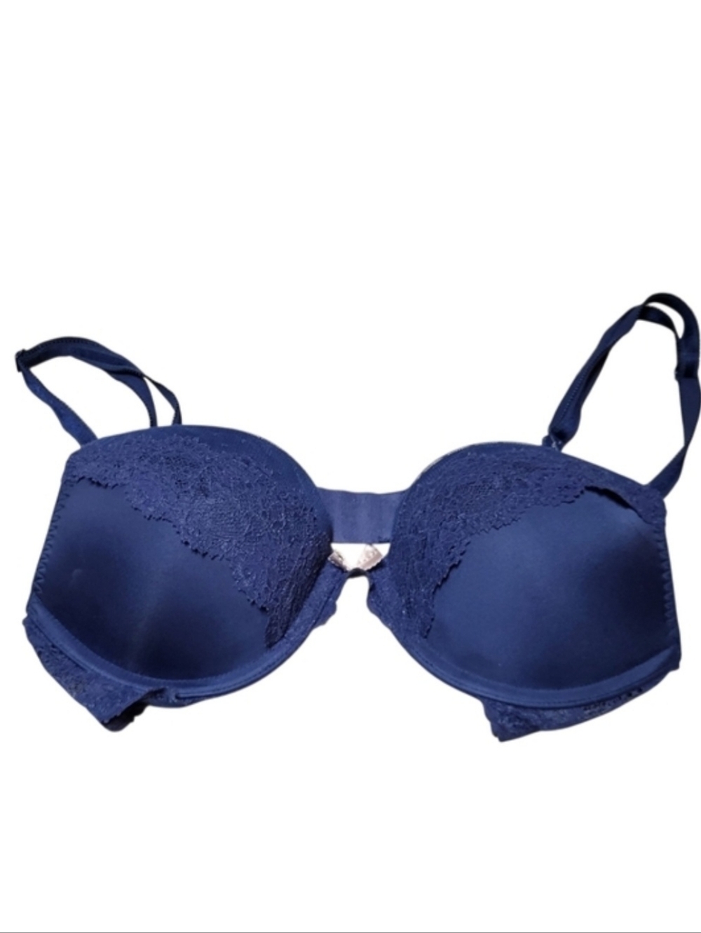 Victoria's Secret Midnight Blue Dream Angels Push-Up Lace Bra - Size 34B